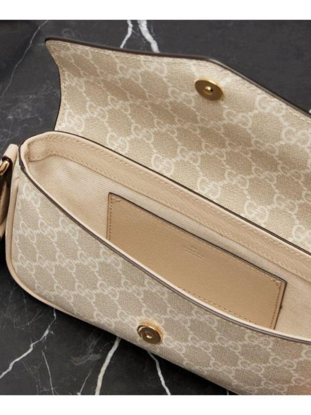 Womens Natural Ophidia Canvas Crossbody Bag - Picture 7 of 7